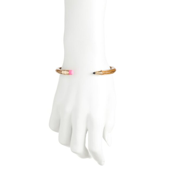 BETSEY JOHNSON Multi Pencil Hinged Bangle Bracelet - Picture 2 of 2